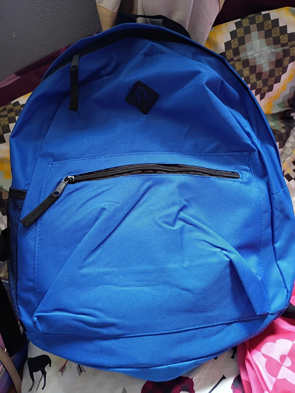 & Other Stories Bright Blue Men's Backpack with Front Zip Pocket